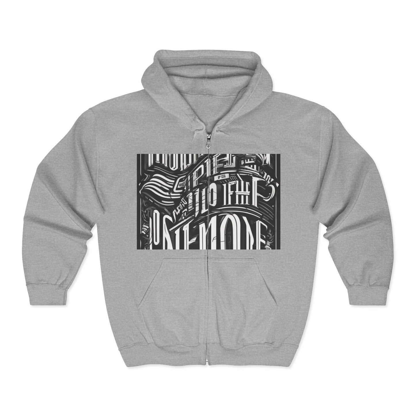 boostlete-mile-by-mile-type-one-more-split-line-art-0001 — Unisex Heavy Blend Full-Zip Hooded Sweatshirt