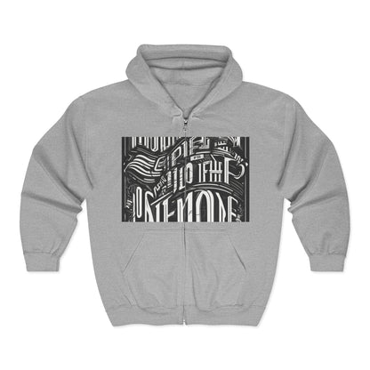 boostlete-mile-by-mile-type-one-more-split-line-art-0001 — Unisex Heavy Blend Full-Zip Hooded Sweatshirt