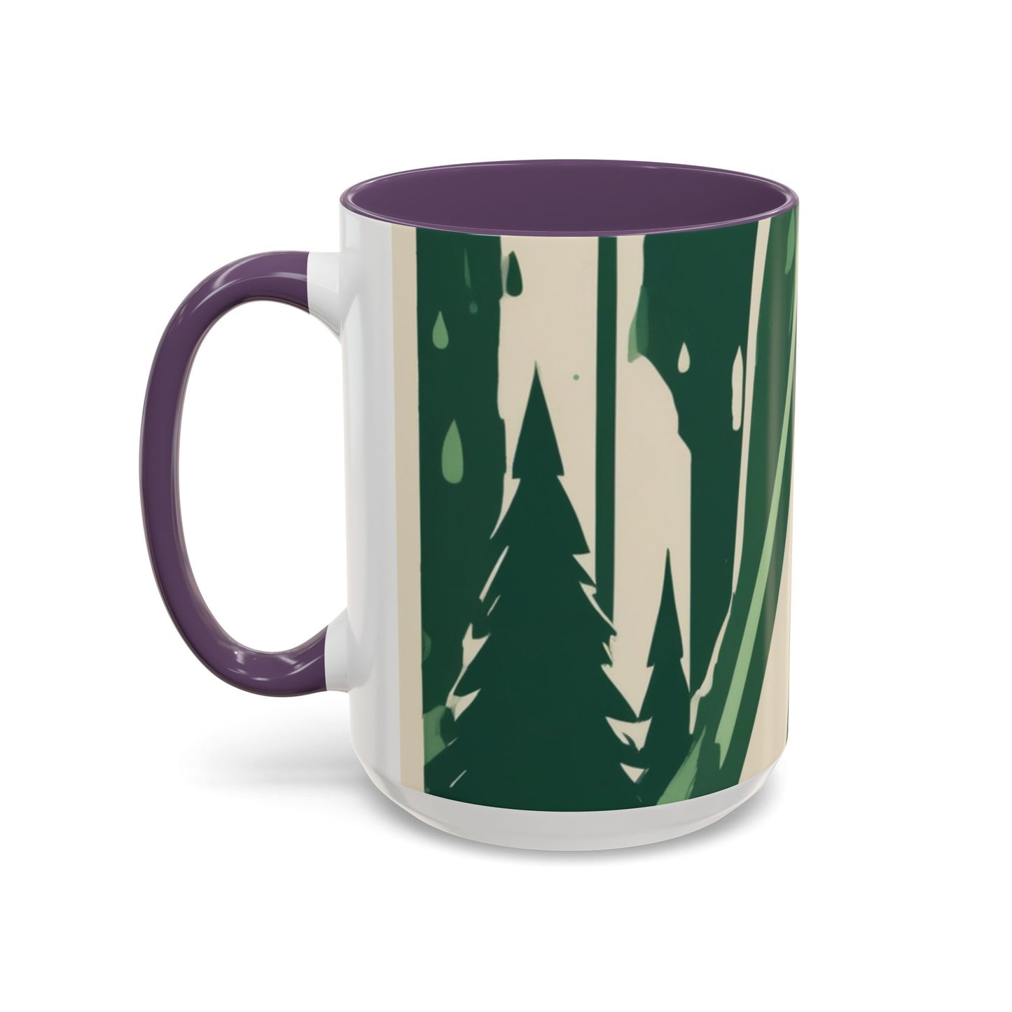 boostlete-quiet-power-icon-water-glitch-retro-0186 — Accent Mug 11/15oz