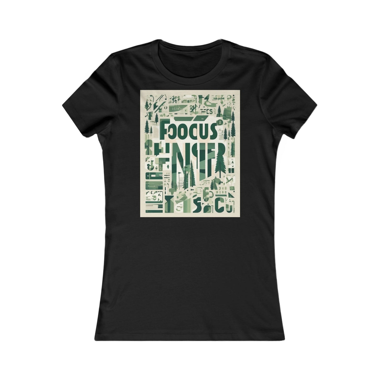 boostlete-boost-mode-type-focus-finish-banner-modern-0113 — Women's Favorite Tee (B+C 6004)