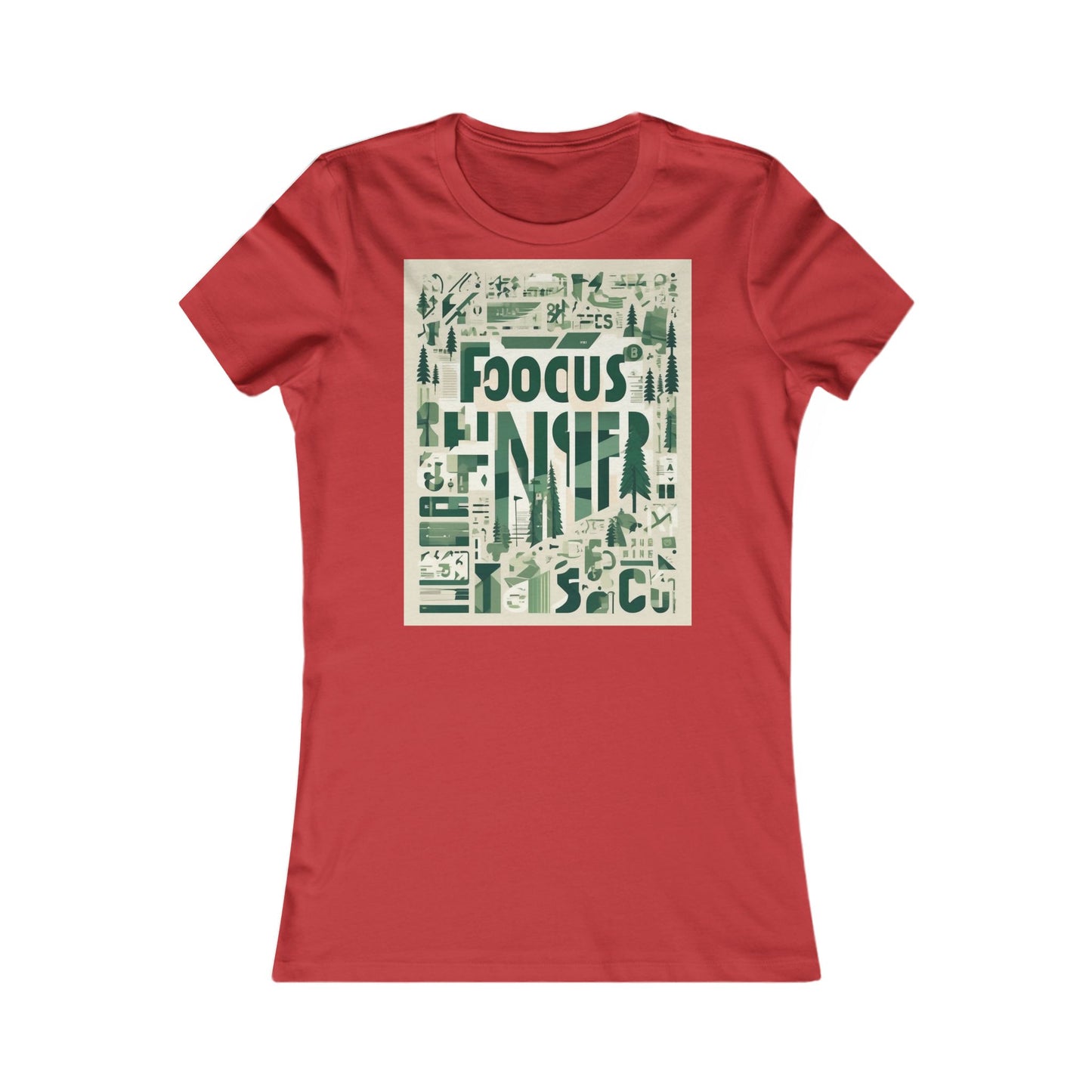 boostlete-boost-mode-type-focus-finish-banner-modern-0113 — Women's Favorite Tee (B+C 6004)