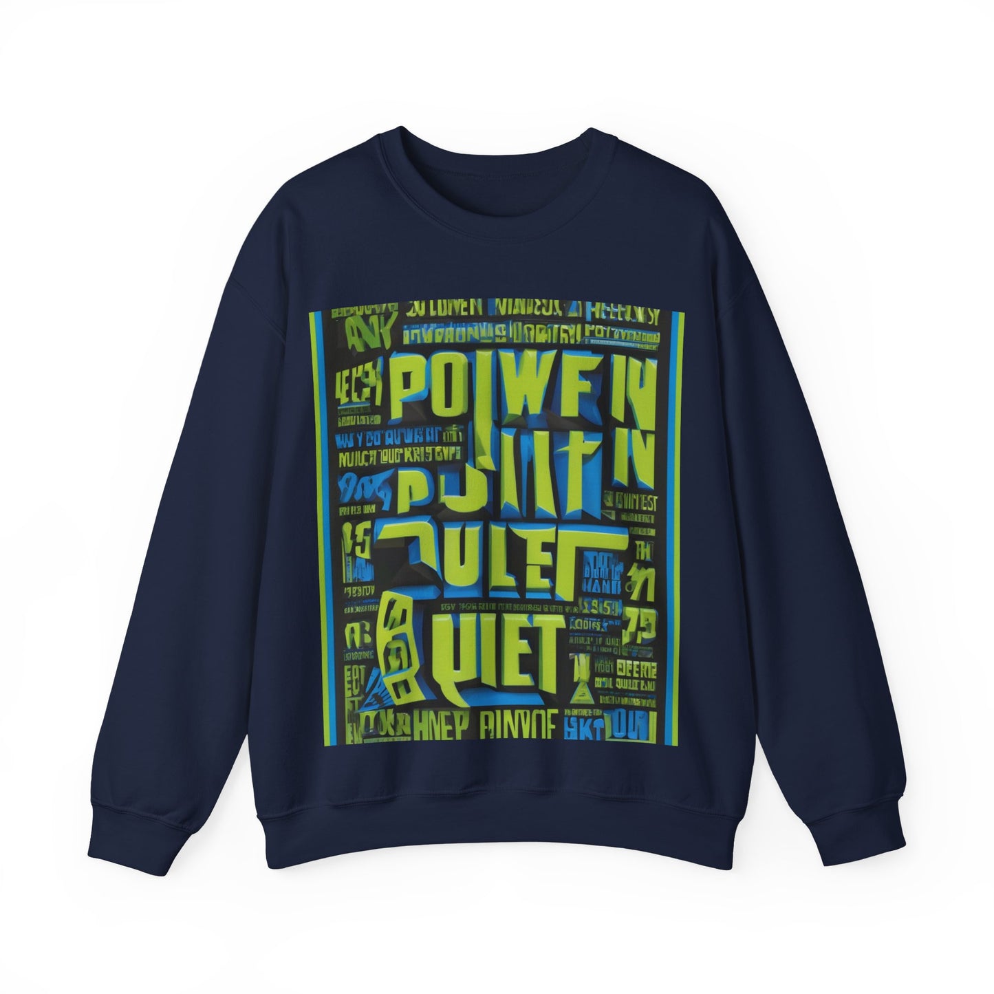 boostlete-am-crew-type-power-in-quiet-arc-paper-1481 — Unisex Heavy Blend Crewneck (G18000)