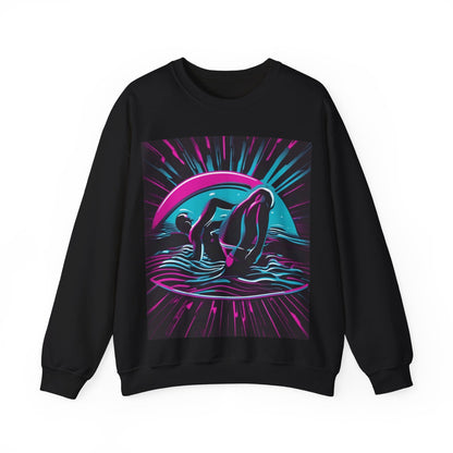 boostlete-pr-season-icon-swimmer-duotone-bold-0126 — Unisex Heavy Blend Crewneck Sweatshirt (Gildan)
