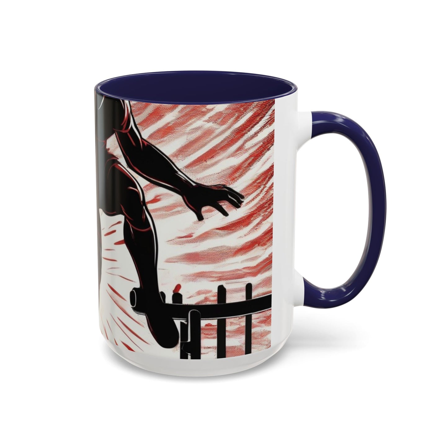 boostlete-recovery-progress-scene-hurdler-halftone-engraved-0212 — Accent Mug 11oz/15oz