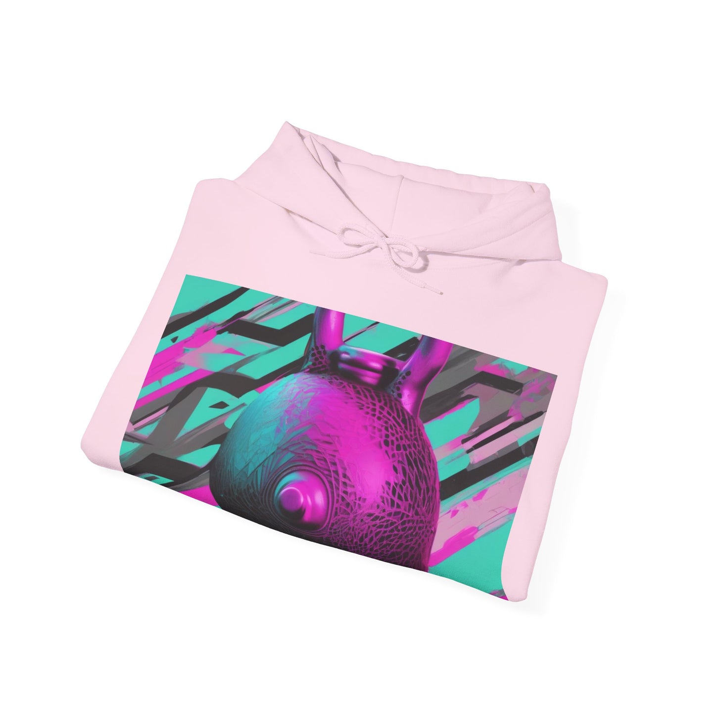 boostlete-mile-by-mile-scene-kettlebell-3d-monoline-1364 — Unisex Heavy Blend Hoodie (G18500)