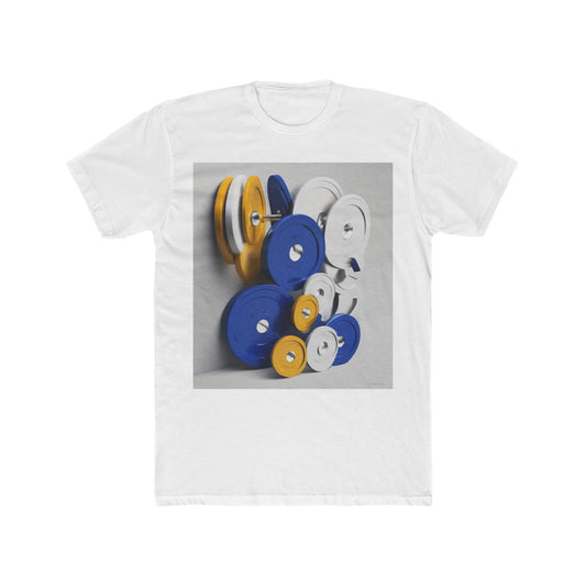 boostlete-field-day-icon-barbell-offset-geometric-0150 — Unisex Cotton Crew Tee (NL 3600)