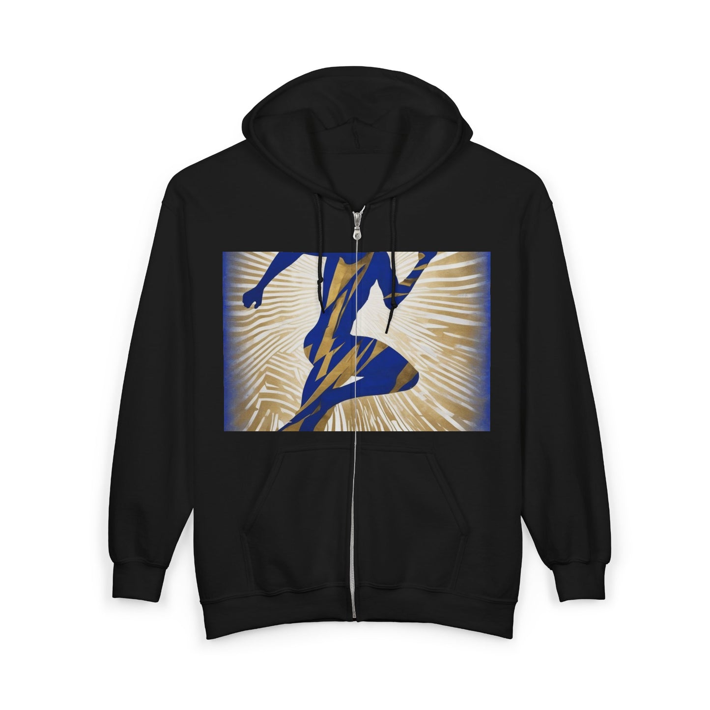 boostlete-field-day-scene-sprinter-motion-paper-0496 — Unisex Heavy Blend Full-Zip Hooded Sweatshirt