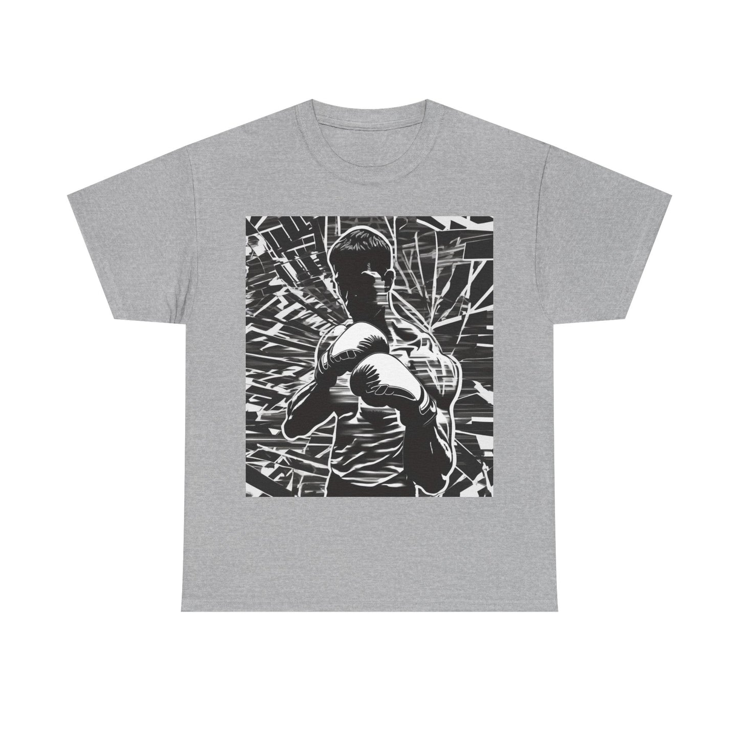 boostlete-boost-mode-scene-boxer-glitch-paper-0084 — Unisex Heavy Cotton Tee (Gildan 5000)