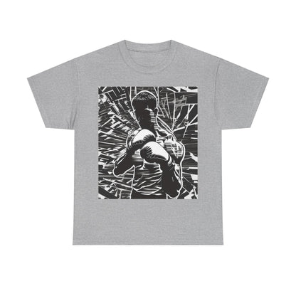 boostlete-boost-mode-scene-boxer-glitch-paper-0084 — Unisex Heavy Cotton Tee (Gildan 5000)