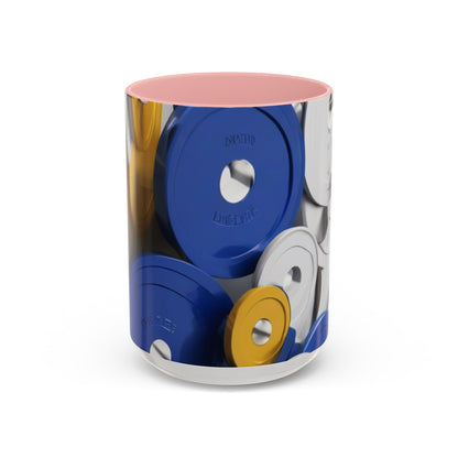 boostlete-field-day-icon-barbell-offset-geometric-0150 — Accent Mug 11oz/15oz