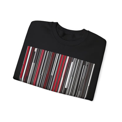 boostlete-am-crew-pattern-barcode-athletic-0911 — Unisex Heavy Blend Crewneck (G18000)
