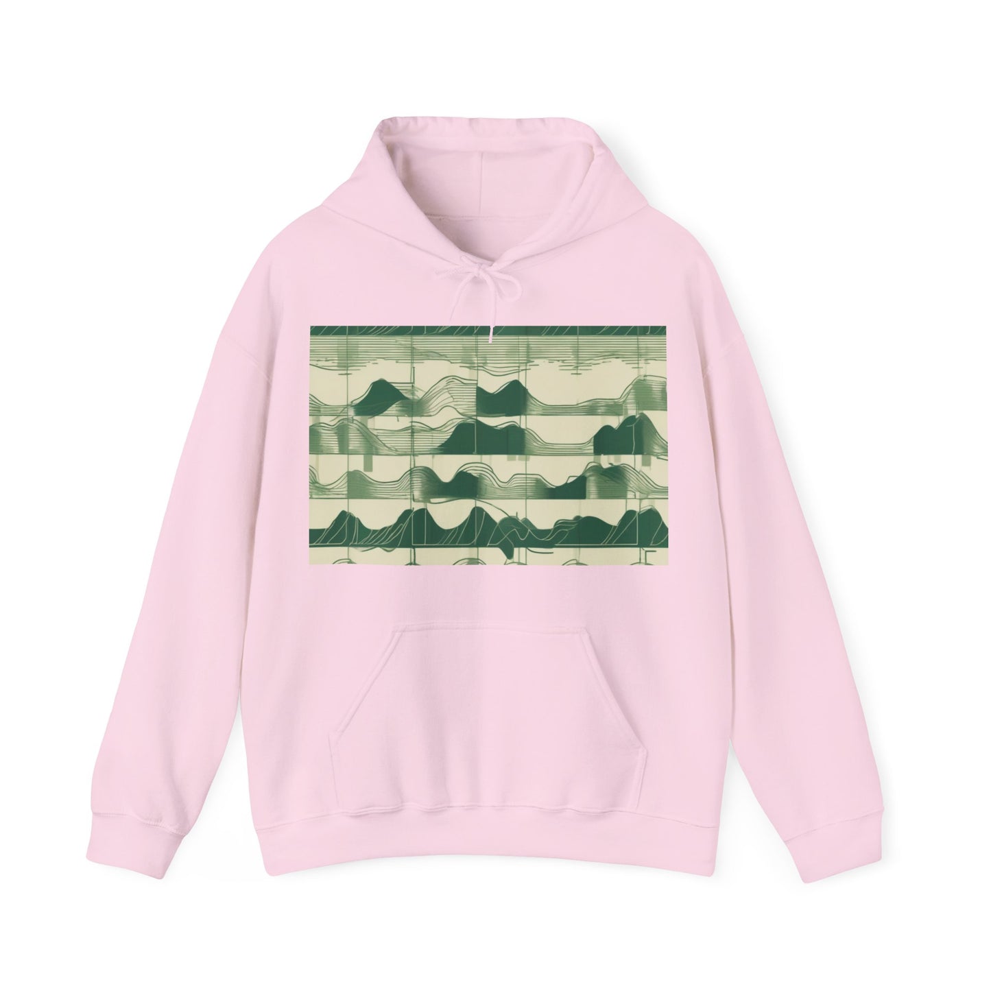 boostlete-mile-by-mile-pattern-audio-blueprint-0971 — Unisex Heavy Blend Hoodie (G18500)