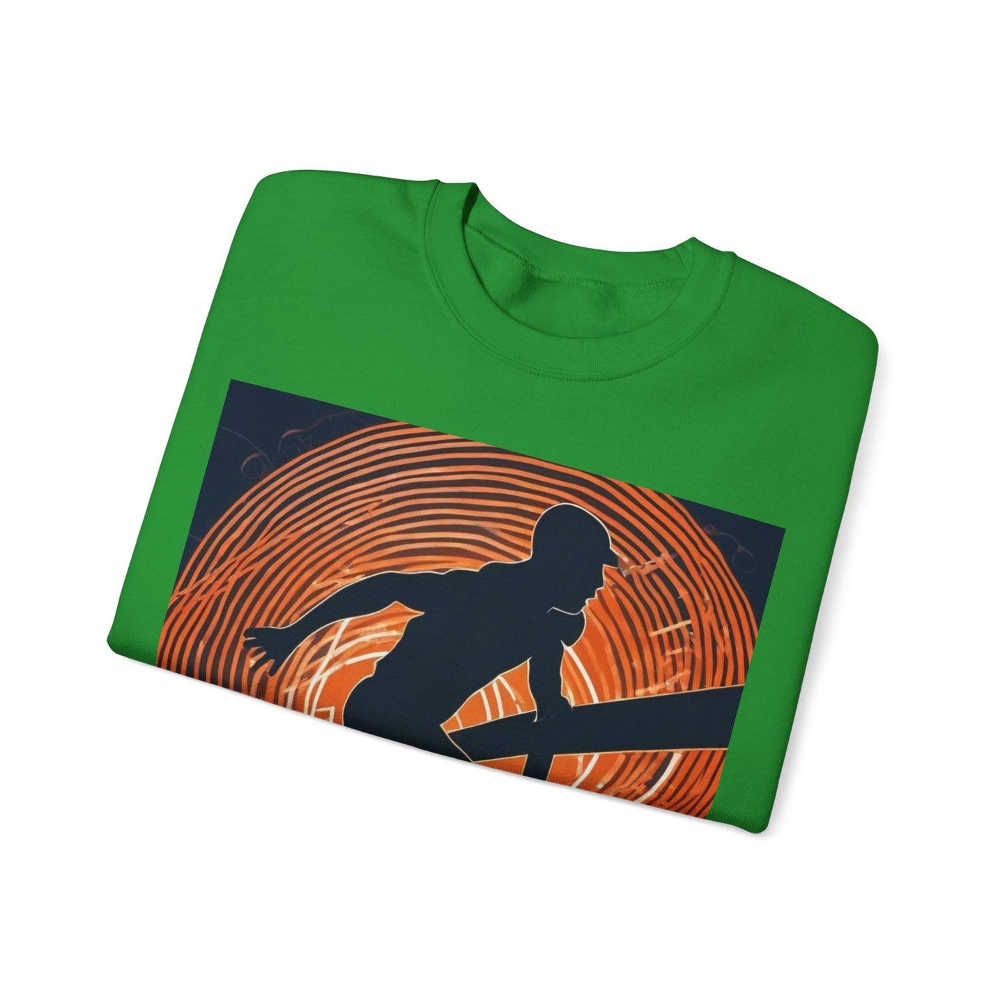 boostlete-iron-intent-scene-hurdler-neon-modern-0264 — Unisex Heavy Blend Crewneck Sweatshirt (Gildan)