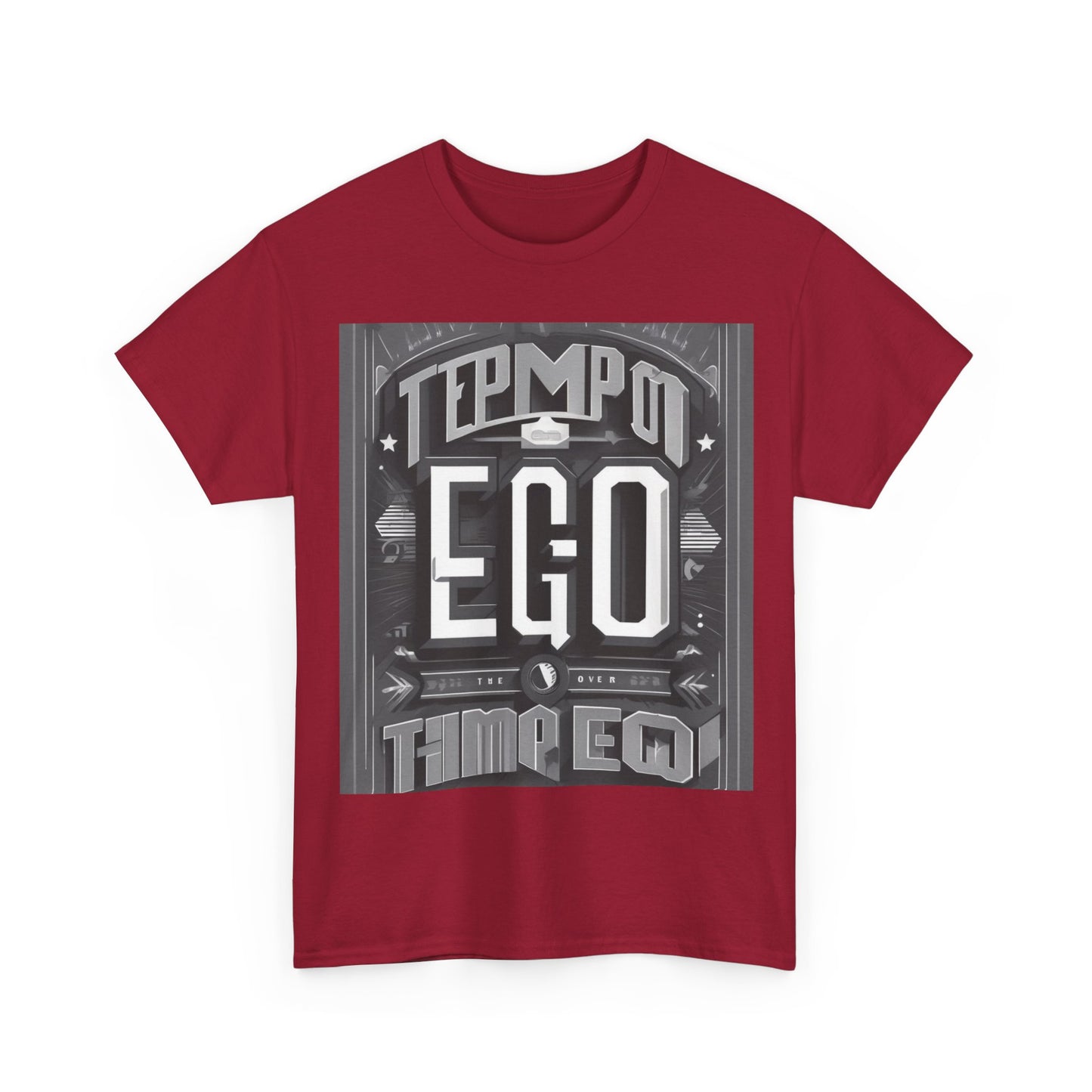 boostlete-mile-by-mile-type-tempo-over-ego-banner-modern-0093 — Unisex Heavy Cotton Tee (Gildan 5000)