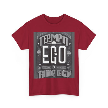 boostlete-mile-by-mile-type-tempo-over-ego-banner-modern-0093 — Unisex Heavy Cotton Tee (Gildan 5000)