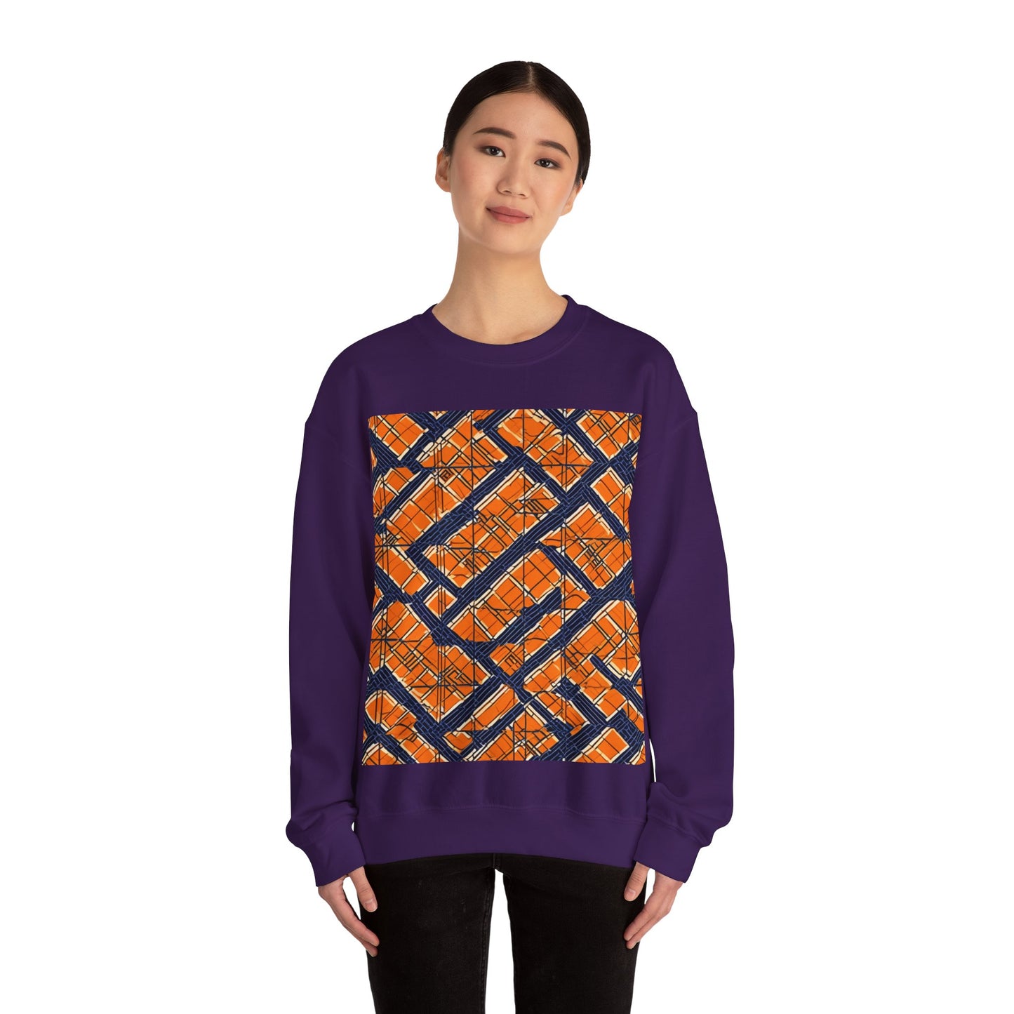 boostlete-boost-mode-pattern-plate-number-monoline-0571 — Unisex Heavy Blend Crewneck (G18000)
