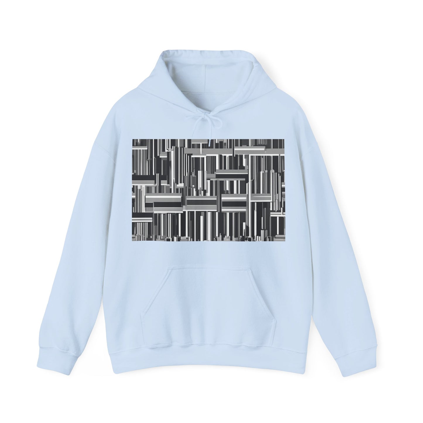 boostlete-recovery-progress-pattern-barcode-isometric-1023 — Unisex Heavy Blend Hoodie (G18500)