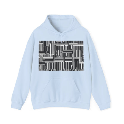 boostlete-recovery-progress-pattern-barcode-isometric-1023 — Unisex Heavy Blend Hoodie (G18500)