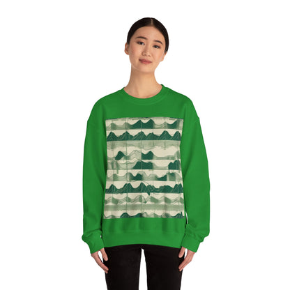 boostlete-mile-by-mile-pattern-audio-blueprint-0971 — Unisex Heavy Blend Crewneck (G18000)