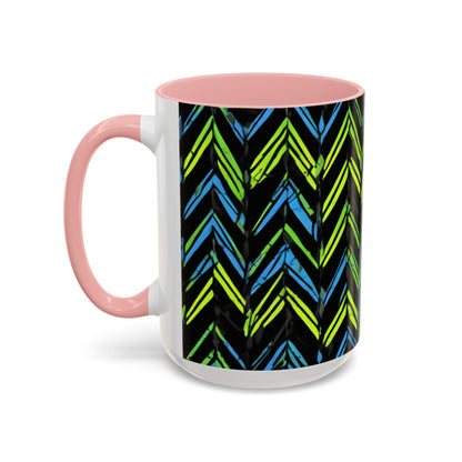 boostlete-mile-by-mile-pattern-chevron-monoline-0051 — Accent Mug 11oz/15oz