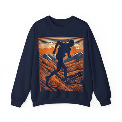 boostlete-iron-intent-scene-trail-3d-retro-0764 — Unisex Heavy Blend Crewneck (G18000)