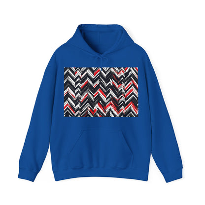 boostlete-am-crew-pattern-chevron-geometric-0659 — Unisex Heavy Blend Hoodie (G18500)