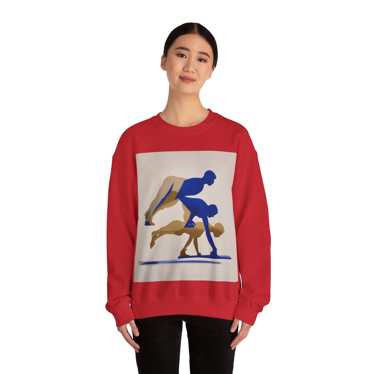 boostlete-mile-by-mile-scene-push-up-duotone-paper-0040 — Unisex Heavy Blend Crewneck Sweatshirt (Gildan)