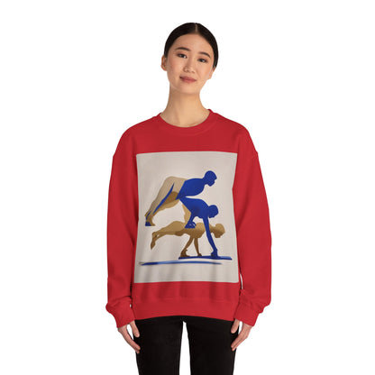 boostlete-mile-by-mile-scene-push-up-duotone-paper-0040 — Unisex Heavy Blend Crewneck Sweatshirt (Gildan)