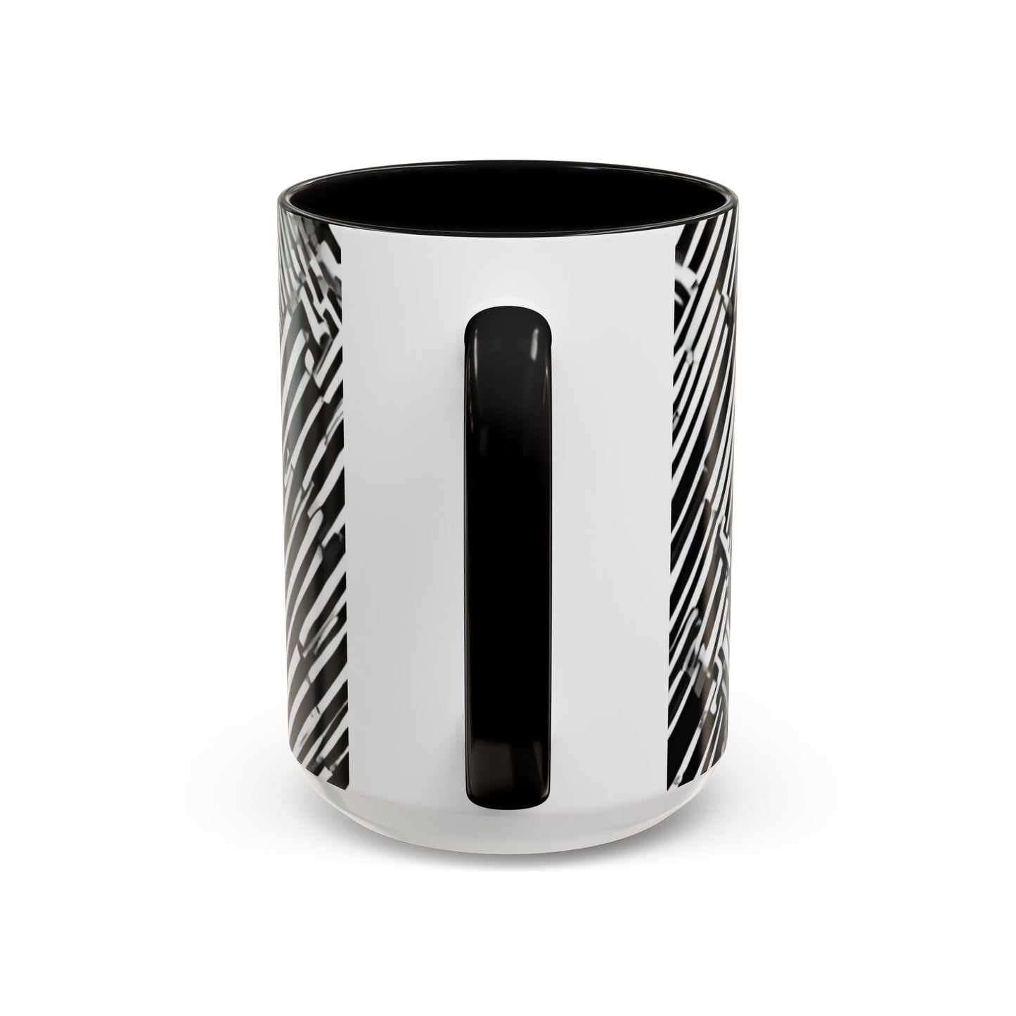 boostlete-mile-by-mile-pattern-barcode-monoline-0059 — Accent Mug 11oz/15oz