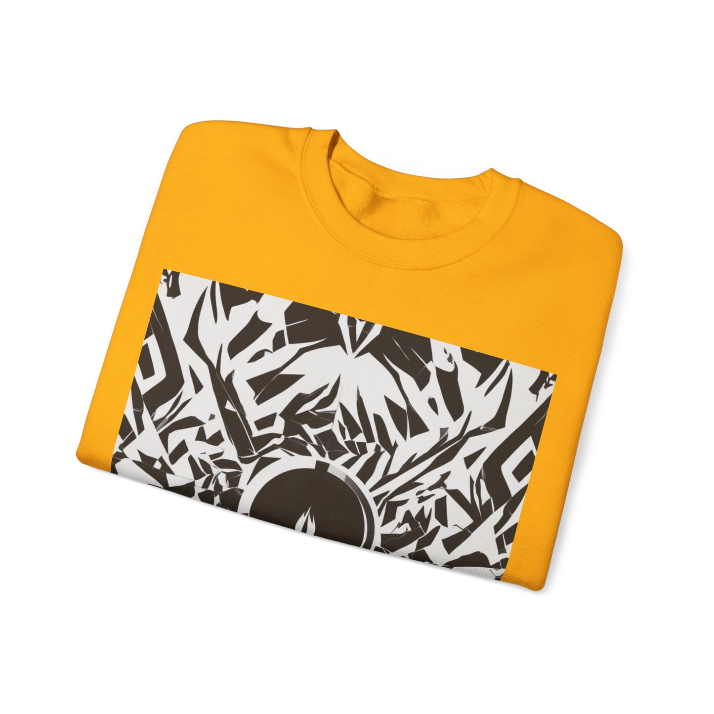 boostlete-am-crew-icon-flame-matte-geometric-0286 — Unisex Heavy Blend Crewneck Sweatshirt (Gildan)