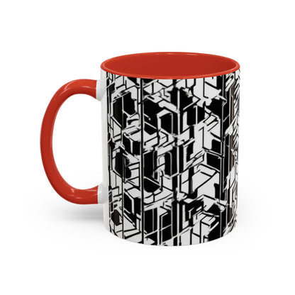 boostlete-field-day-pattern-micro-blueprint-0927 — Accent Mug 11/15oz