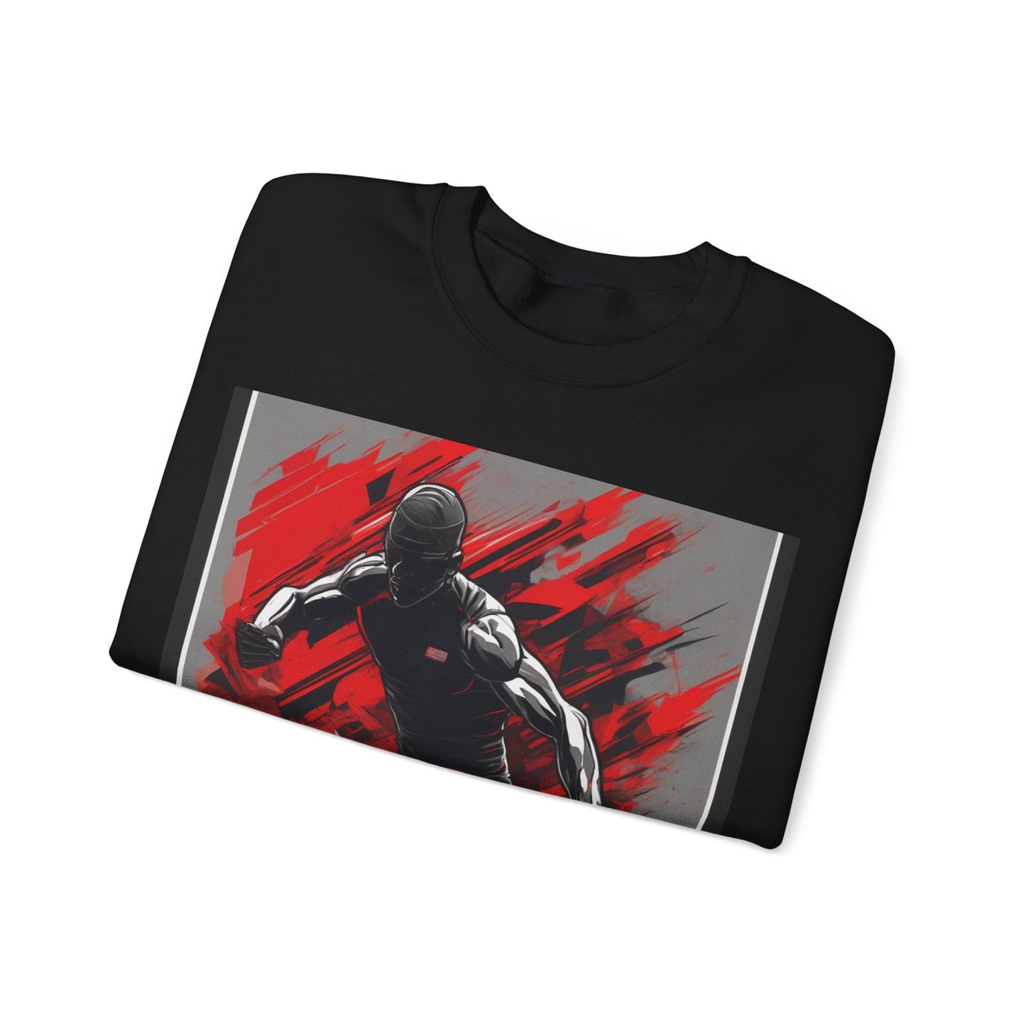 boostlete-field-day-scene-sprinter-glitch-badge-0284 — Unisex Heavy Blend Crewneck Sweatshirt (Gildan)