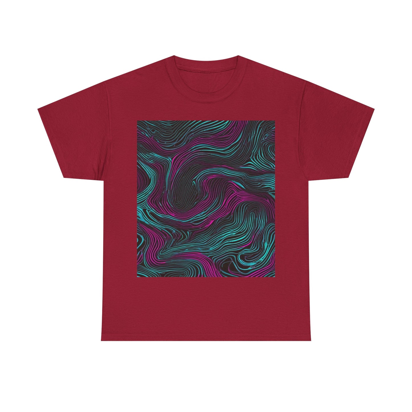 boostlete-am-crew-pattern-topographic-monoline-0075 — Unisex Heavy Cotton Tee (Gildan 5000)