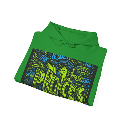 boostlete-rise-grind-type-respect-the-process-big-monoline-0265 — Unisex Heavy Blend Hooded Sweatshirt (Gildan)