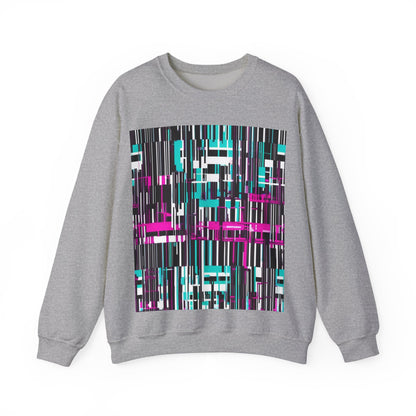 boostlete-am-crew-pattern-barcode-bold-0023 — Unisex Heavy Blend Crewneck Sweatshirt (Gildan)