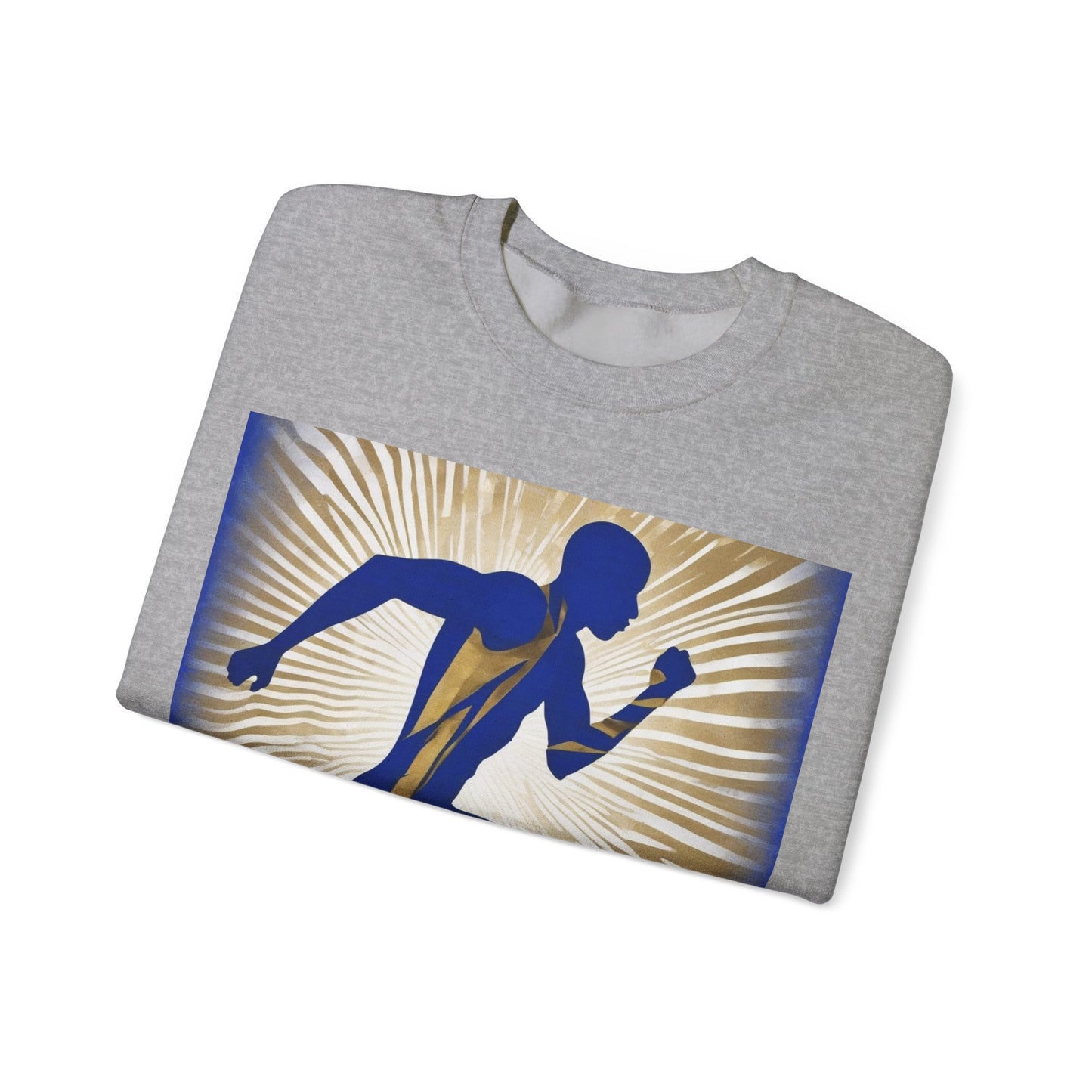 boostlete-field-day-scene-sprinter-motion-paper-0496 — Unisex Heavy Blend Crewneck Sweatshirt (Gildan)