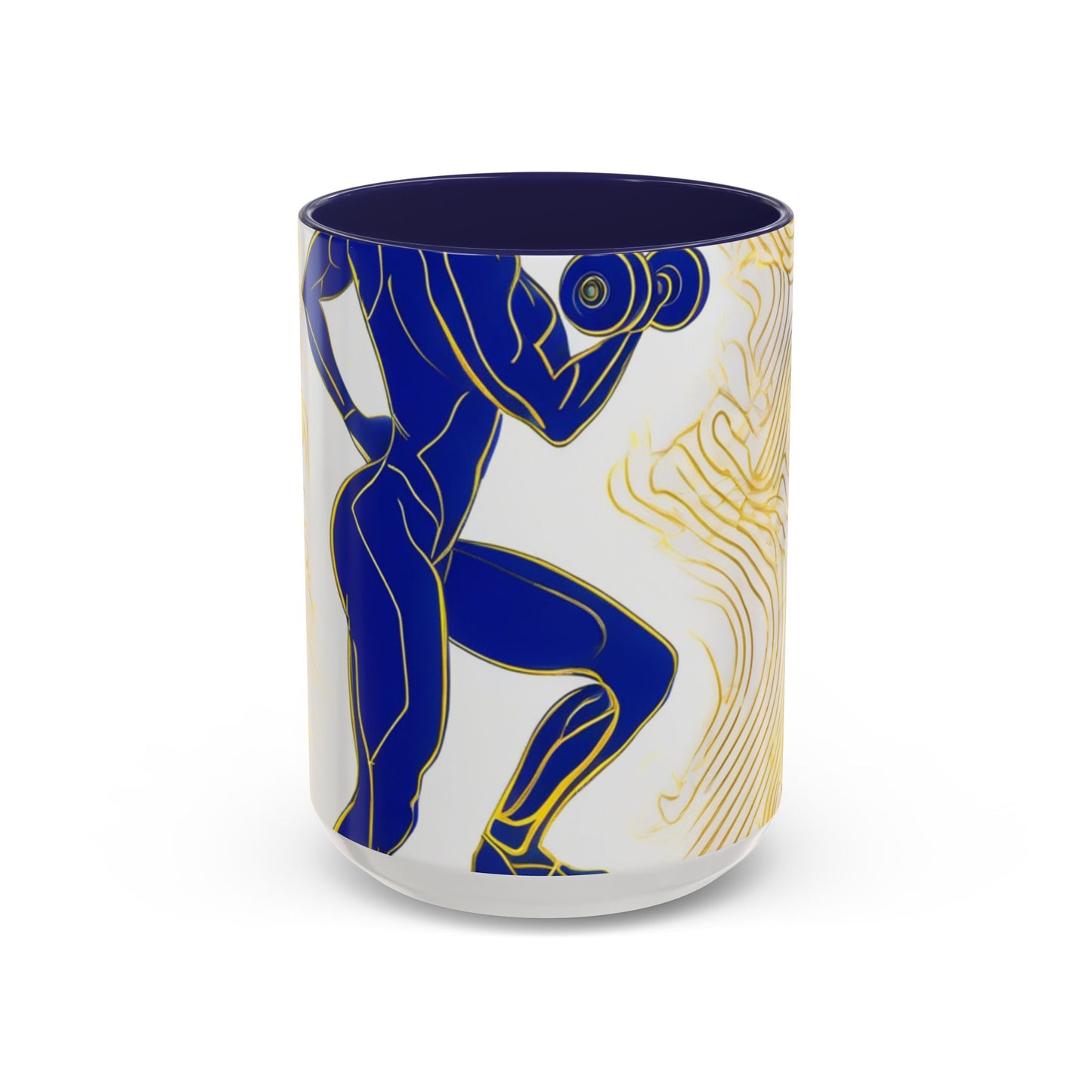 boostlete-iron-intent-scene-lunge-neon-line-art-0392 — Accent Mug 11/15oz