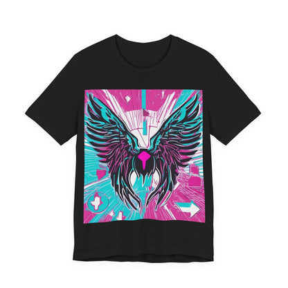 boostlete-am-crew-icon-wings-outline-line-art-0282 — Unisex Jersey Short Sleeve (B+C 3001)