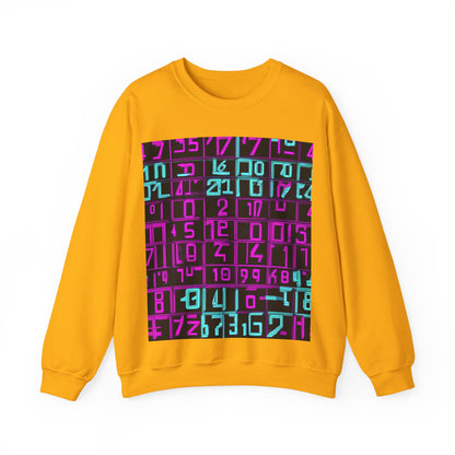 boostlete-iron-intent-pattern-plate-number-retro-0227 — Unisex Heavy Blend Crewneck Sweatshirt (Gildan)