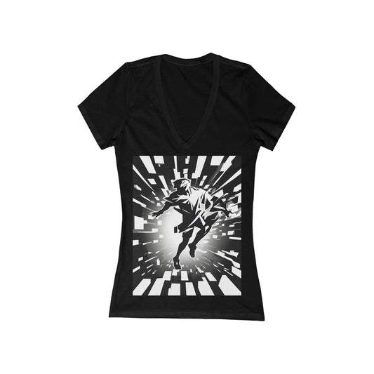 boostlete-am-crew-scene-sprinter-high-modern-0312 — Women's Deep V-Neck Tee (B+C 6035)