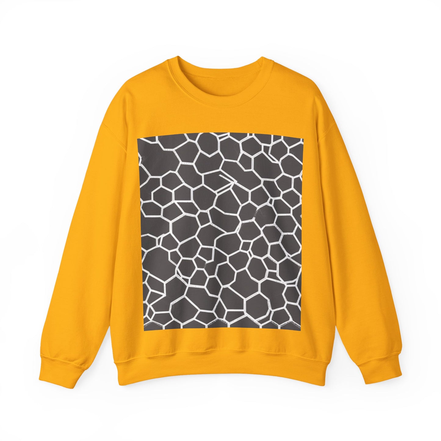 boostlete-iron-intent-pattern-hex-blueprint-0063 — Unisex Heavy Blend Crewneck Sweatshirt (Gildan)