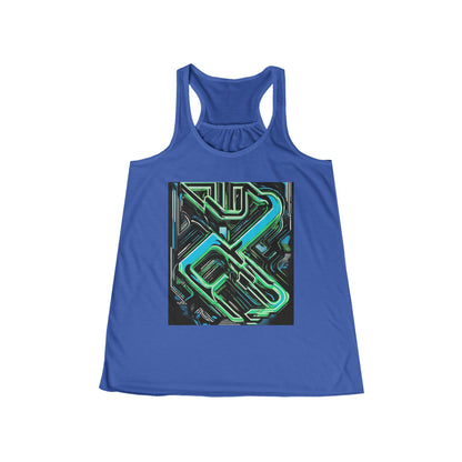 boostlete-boost-mode-type-constancia-gana-diagonal-badge-0185 — Women's Flowy Racerback Tank (B+C 8800)