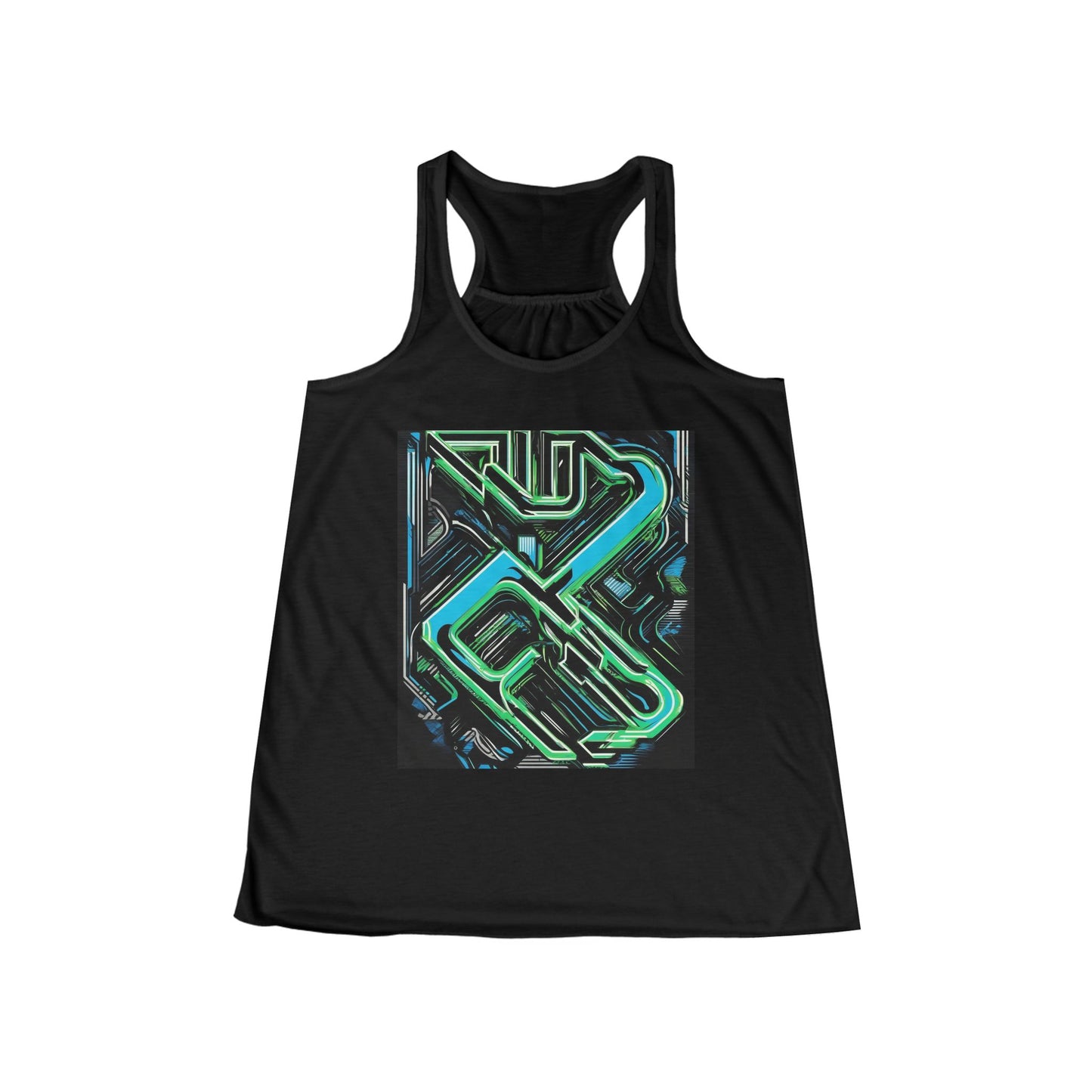 boostlete-boost-mode-type-constancia-gana-diagonal-badge-0185 — Women's Flowy Racerback Tank (B+C 8800)