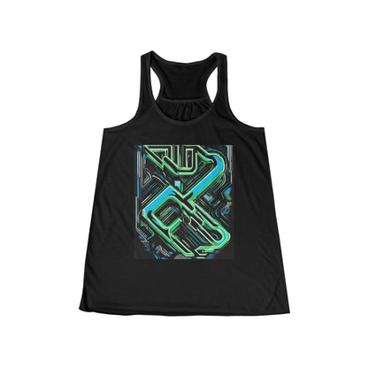 boostlete-boost-mode-type-constancia-gana-diagonal-badge-0185 — Women's Flowy Racerback Tank (B+C 8800)