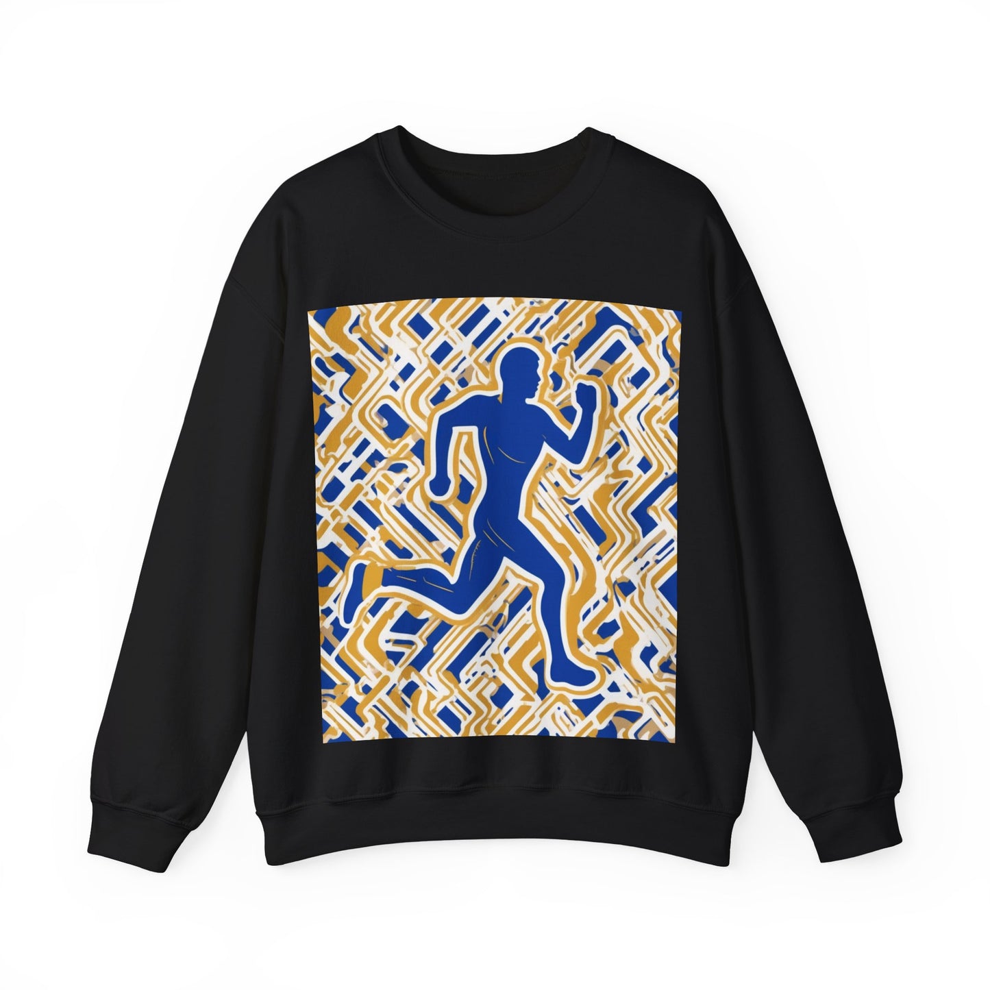 boostlete-pr-season-icon-runner-outline-industrial-0170 — Unisex Heavy Blend Crewneck Sweatshirt (Gildan)