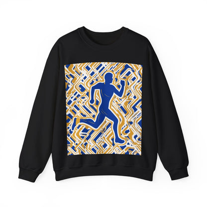 boostlete-pr-season-icon-runner-outline-industrial-0170 — Unisex Heavy Blend Crewneck Sweatshirt (Gildan)