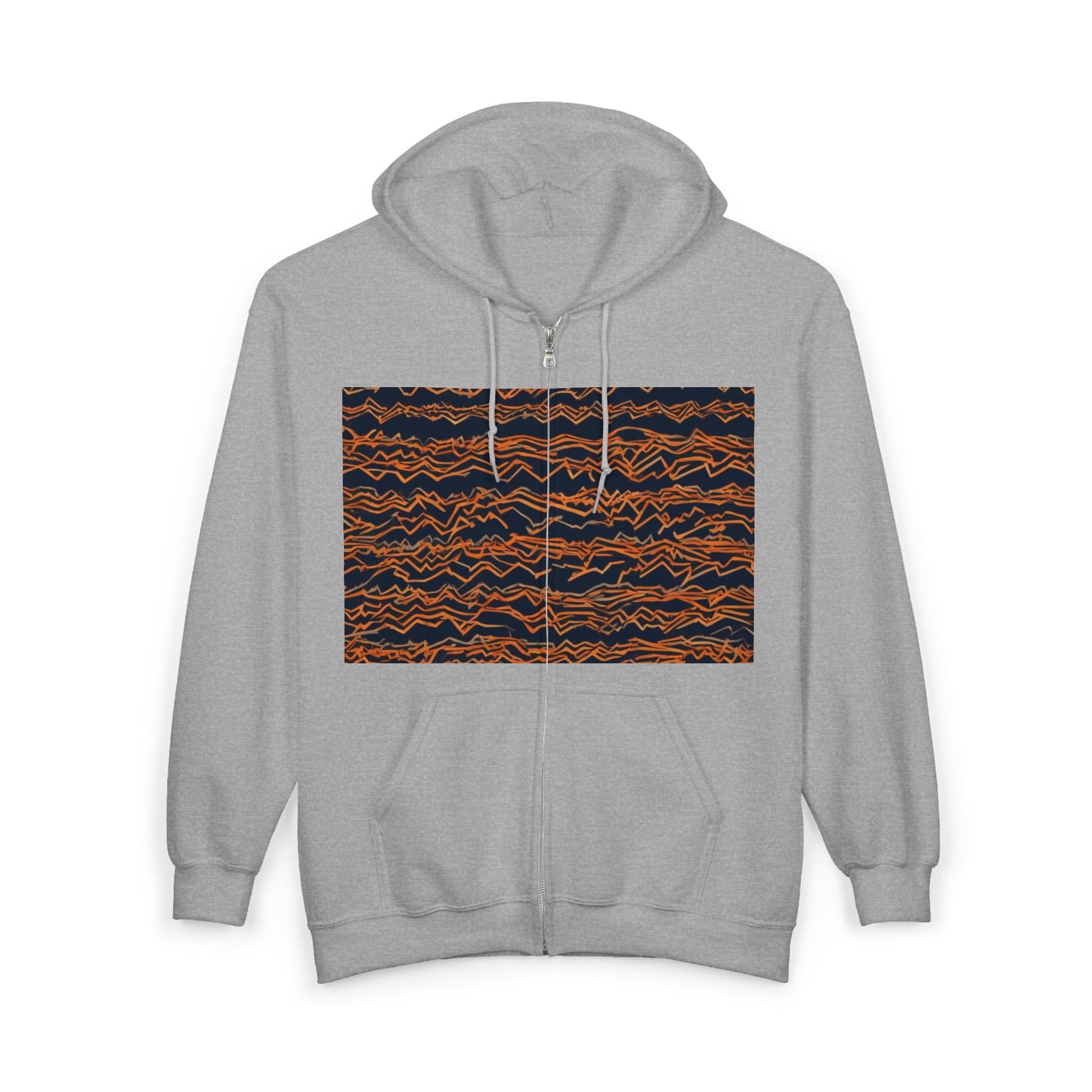 boostlete-field-day-pattern-ekg-bold-0135 — Unisex Heavy Blend Full-Zip Hooded Sweatshirt
