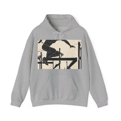 boostlete-iron-intent-scene-hurdler-speed-blueprint-0152 — Unisex Heavy Blend Hooded Sweatshirt (Gildan)