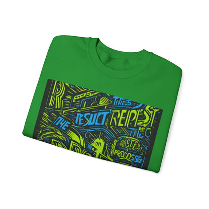 boostlete-rise-grind-type-respect-the-process-big-monoline-0265 — Unisex Heavy Blend Crewneck Sweatshirt (Gildan)