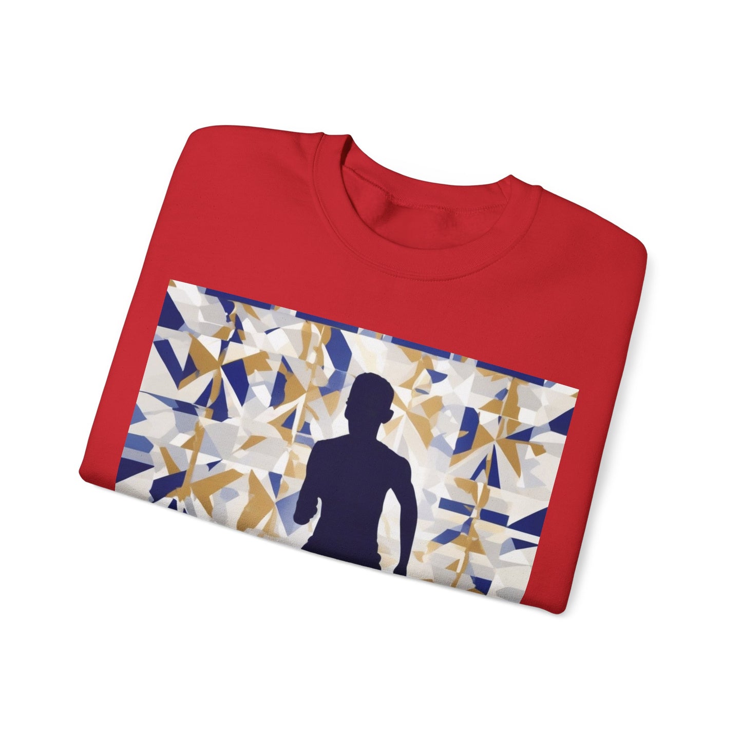 boostlete-recovery-progress-scene-marathoner-matte-geometric-0448 — Unisex Heavy Blend Crewneck Sweatshirt (Gildan)